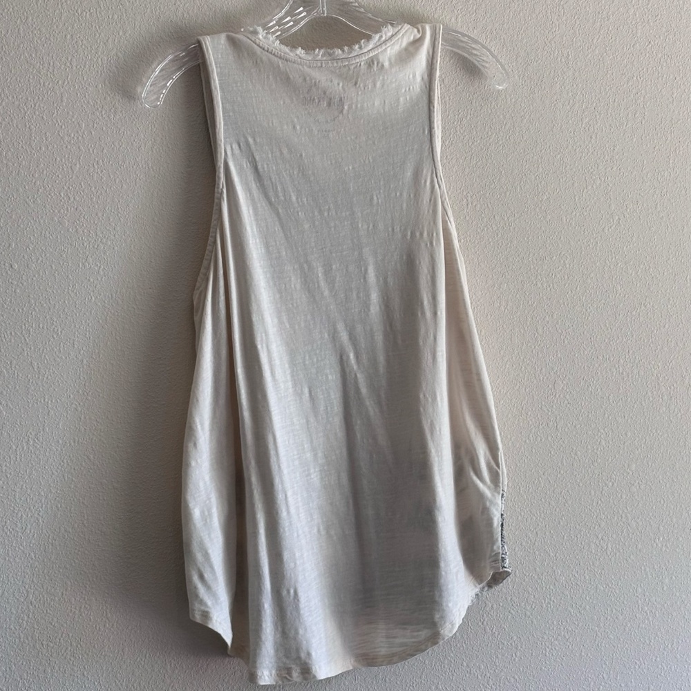 Lucky Brand Women's Embroidered Tank Top SZ M Ivory - Picture 9 of 10
